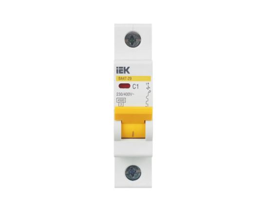Circuit breaker IEK ВА47-29М MVA20-1-001-C 4,5kA 1A 1P C