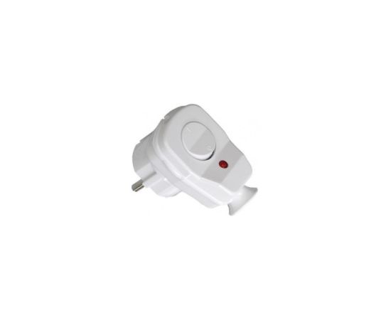 Plug Timex angled with switch 16A 250V white Uni-Schuko