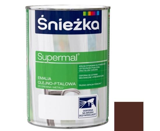 Enamel oil-phthalic Sniezka Supermal 2.5 l glossy brown