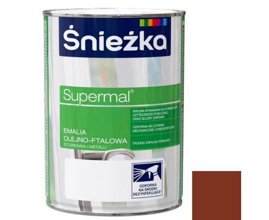 Enamel oil-phthalic Sniezka Supermal 800 ml glossy medium walnut