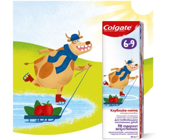 Toothpaste with fluoride Colgate for children strawberry