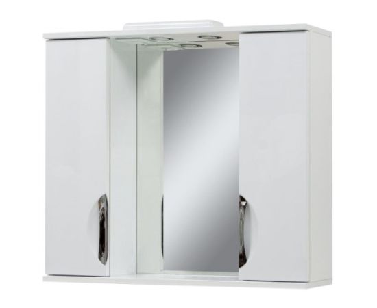 Полочка Sanservice Laura 85 с зеркалом и двумя шкафчиками белый