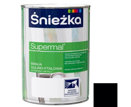Enamel oil-phthalic Sniezka Supermal 800 ml glossy black