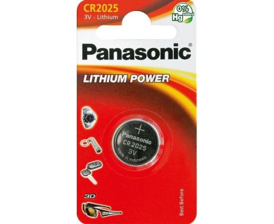 Литиевая батарейка Panasonic CR2025 3V