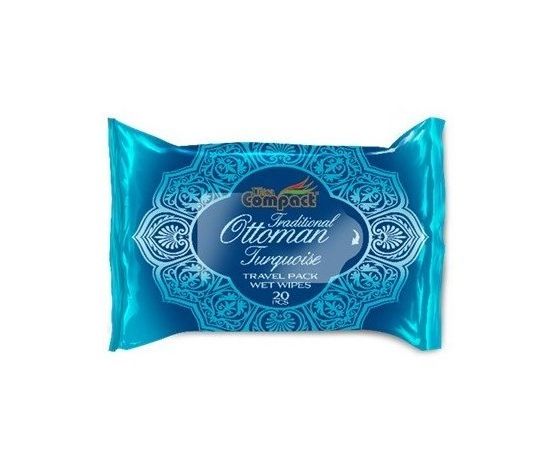 Wet wipes Compact Turquoise 20 pcs