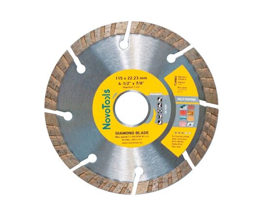 Алмазный диск Novotools Standard Turbo DBS115/T 115x7x22.23 мм