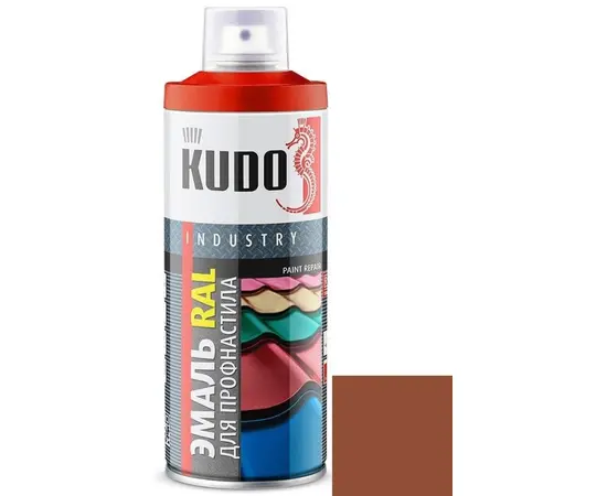 Enamel for metal roof tiles Kudo KU-08004R 520 ml brown copper