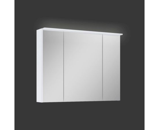 Шкаф навесной с зеркалом и LED панелью Elita 80 3D белый
