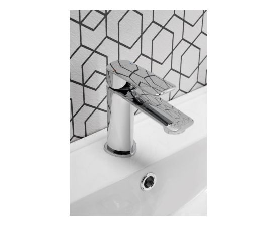 Washbasin faucet KFA Agat chrome with Click-Clack siphon