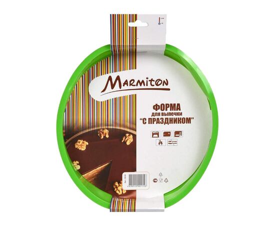 სილიკონის ფორმა ცხობისთვის Marmiton "ბედნიერი დღესასწაულები!" 27.5x5 სმ