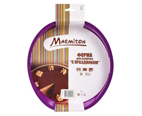 სილიკონის ფორმა ცხობისთვის Marmiton "ბედნიერი დღესასწაულები!" 27.5x5 სმ
