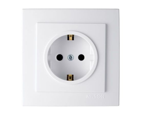 Power socket grounded Nilson TOURAN 24111017 1 sectional white