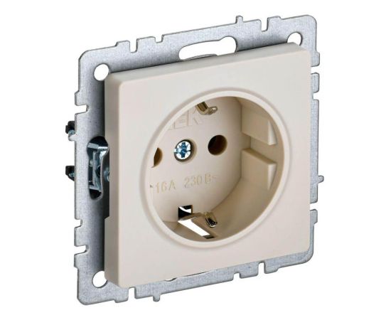 Socket IEK BRITE 16A RS11-1-0-BrB with grounding without frame