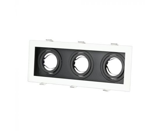 Spot light V-TAC adjustable 3 GU10 white black 8878