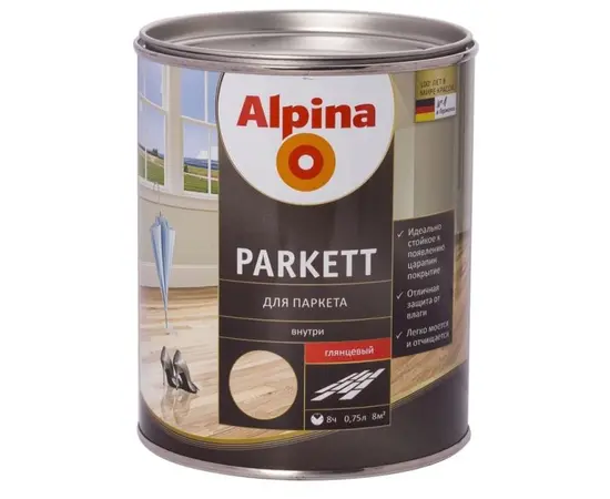 Varnish Alpina Parkett 537847 0.75 l glossy