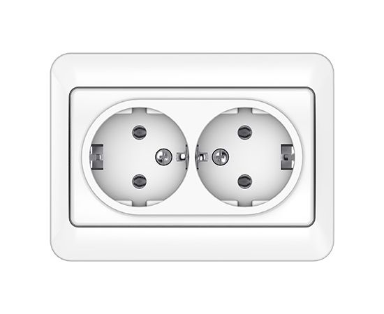 Power socket grounded Vilma Style SL 250 RP16-021 ww 2 sectional white