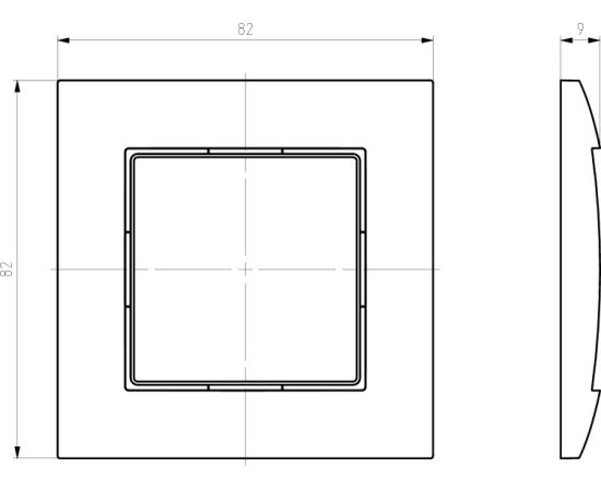 Frame Ospel Aria R-1U/70 1 sectional gray matt