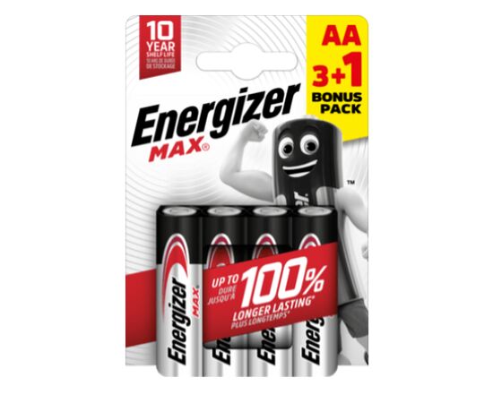 Battery Energizer AA CHP4 3+1 Max Alk