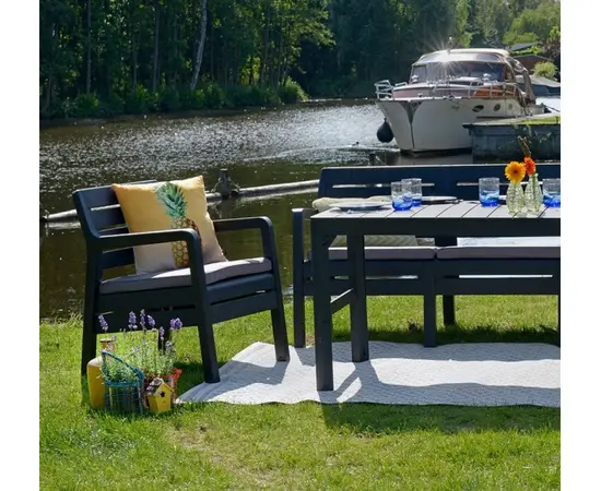 Set of garden furnitiure Delano Allibert graphite