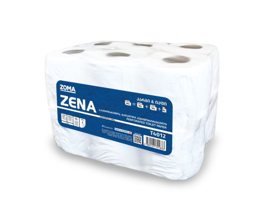 ტუალეტის ქაღალდი პერფორირებული Zoma ZENA T4012