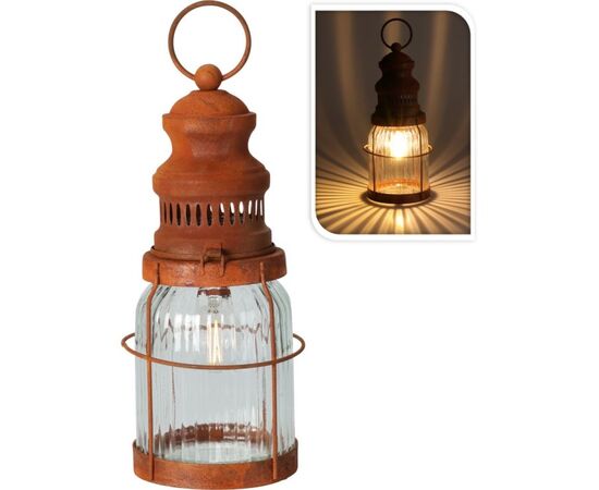 Фонарь с ручкой декоративный Koopman RUST 29 cм