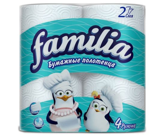 Полотенца кухонные бумажные Familia 4 шт