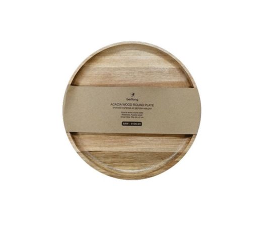 Тарелка деревянная Berllong BAW-0120-24 24х2см