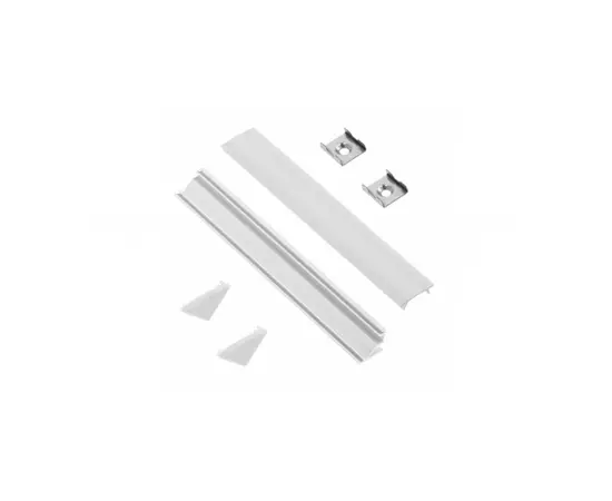 Профиль комплект GLAX GTV LED ленты 2м матовый накладной угол