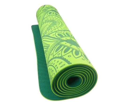 Коврик для йоги зеленый LIFEFIT