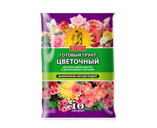 ტორფის გრუნტი Agronom ყვავილებისთვის 10 ლ