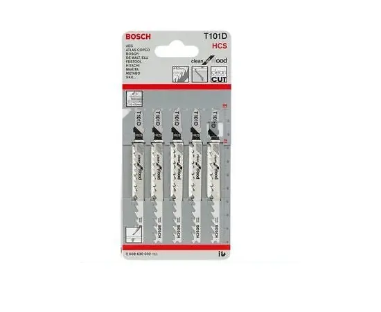 Jigsaw blades Bosch T101D for wood 74 mm 5 pcs