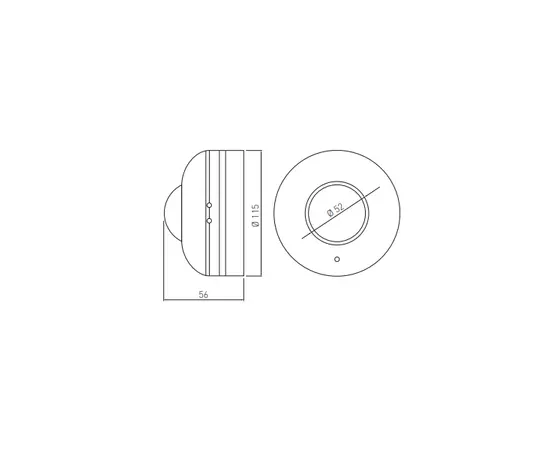 მოძრაობის დეტექტორი GTV CR-3 1200W AC220-240V 50 60Hz 360 6m IP20 შავი
