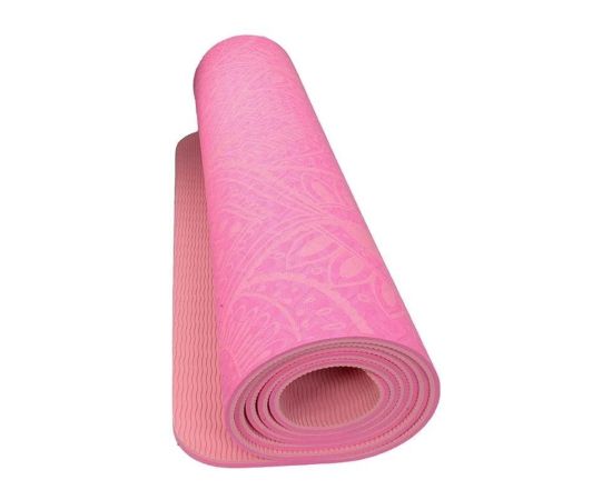 Коврик для йоги розовый LIFEFIT