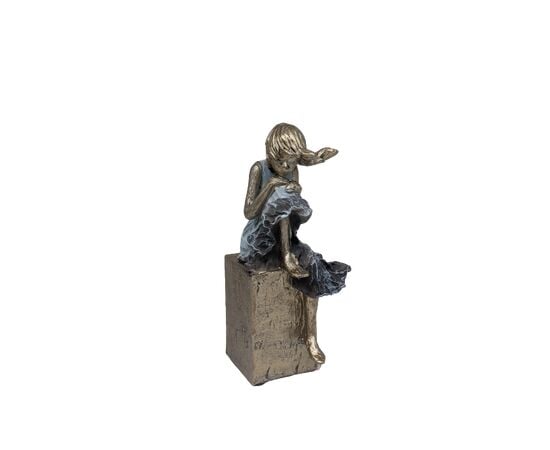 Figurine polyester ballerina on chair SH-5208