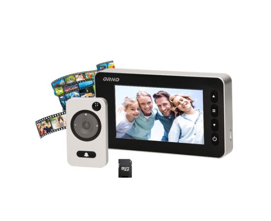 Video eye ORNO with Micro SD recording button IR OR-WIZ-1106
