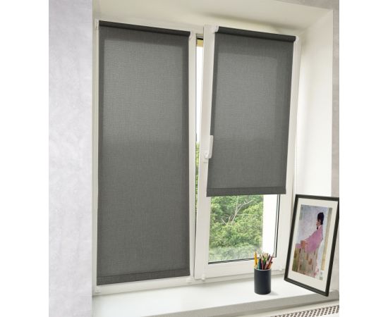 Curtain Delfa Aura SRSH-01M-2721 56(52)/170 cm gray