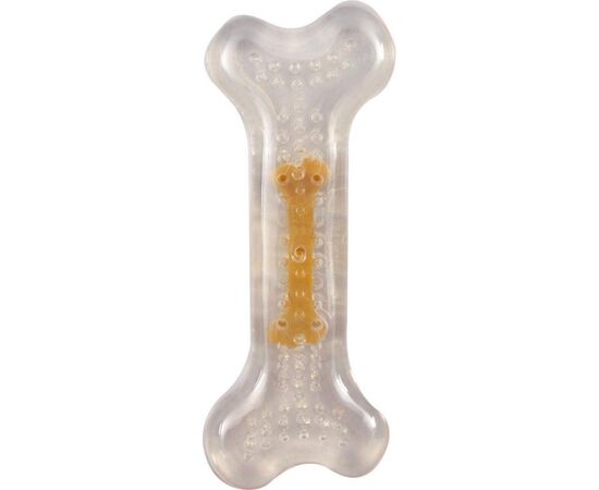 Toy bone for dog Flamingo with chicken flavor 12cm