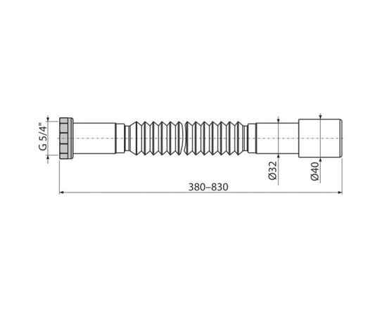 მიერთება მოქნილი Alcadrain A760 5/4"x32/40