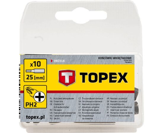 Бита Topex 39D314 PH2 10 шт