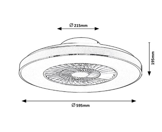 Chandelier ceiling fan Rabalux Dalfon 6858 LED 40W