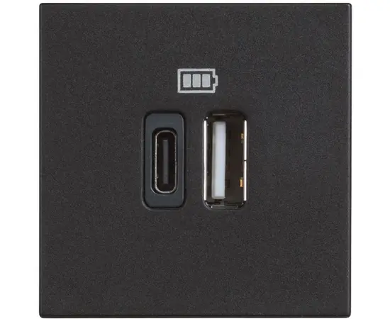 Socket Bticino bt-RG4287C2 USB A C black
