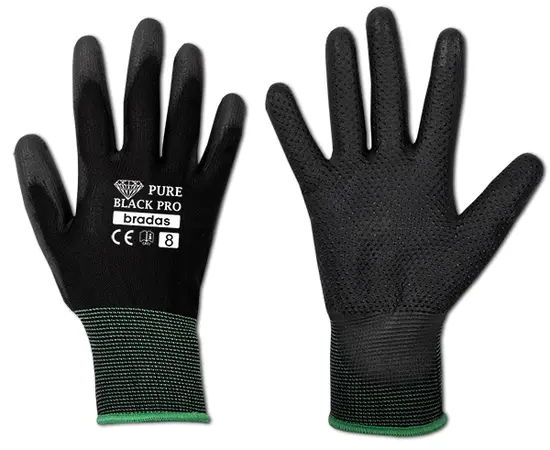 ხელთათმანი PURE BLACK PRO პოლიურეთ,10, RWPBCP10