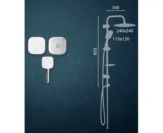 Душевая система Valtemo Aqua Chrome VS-5150
