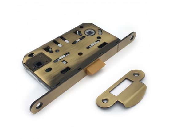 Silent mortise lock Soller 600WC-AB bronze without key for latch