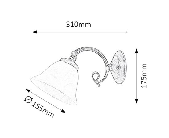 Sconce Rabalux Beckworth 7131 E14 1X MAX 40W