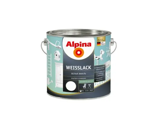 ემალი Alpina Weisslack თეთრი 2,5 ლ