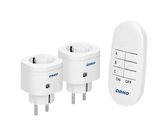 Переходник ORNO 2 штуки с пультом Schuko