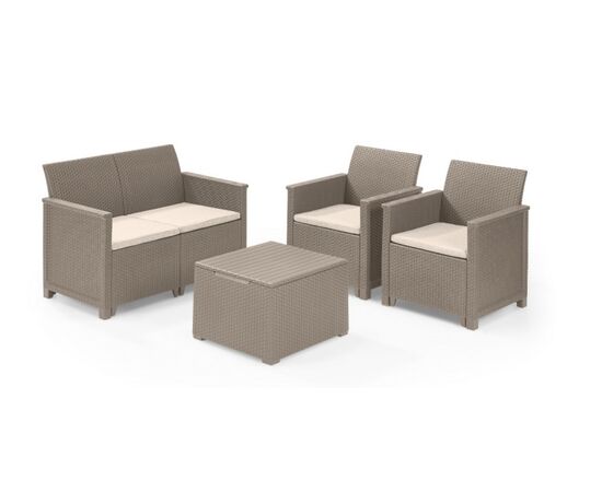 Set of garden furniture Allibert Emma cappuccino/sand