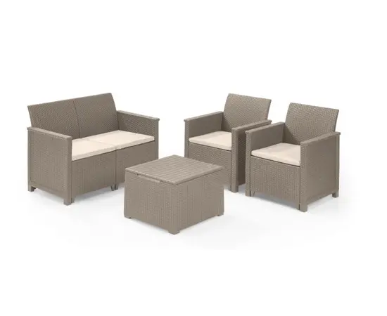 Set of garden furniture Allibert Emma cappuccino/sand