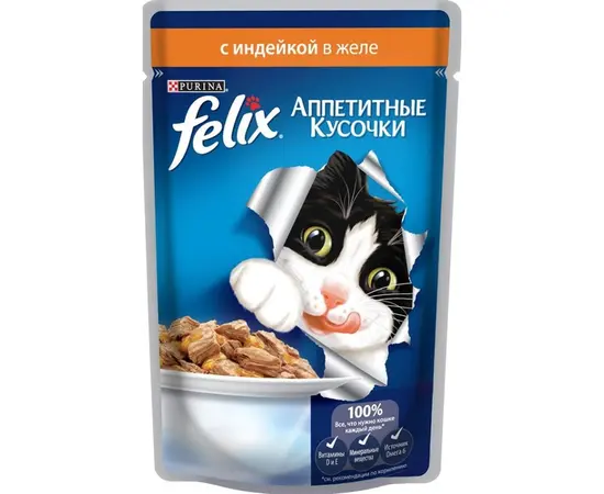 Catfood jelly turkey Felix 85 g
